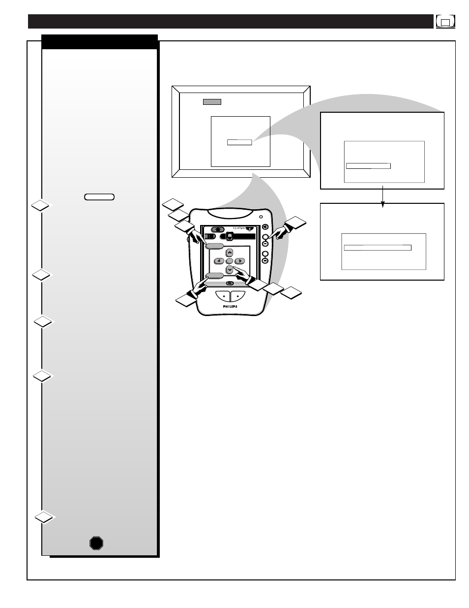 Atsc/d, Igital, Eatures | Ontrols | Philips 64PH9905 User Manual | Page 45 / 58