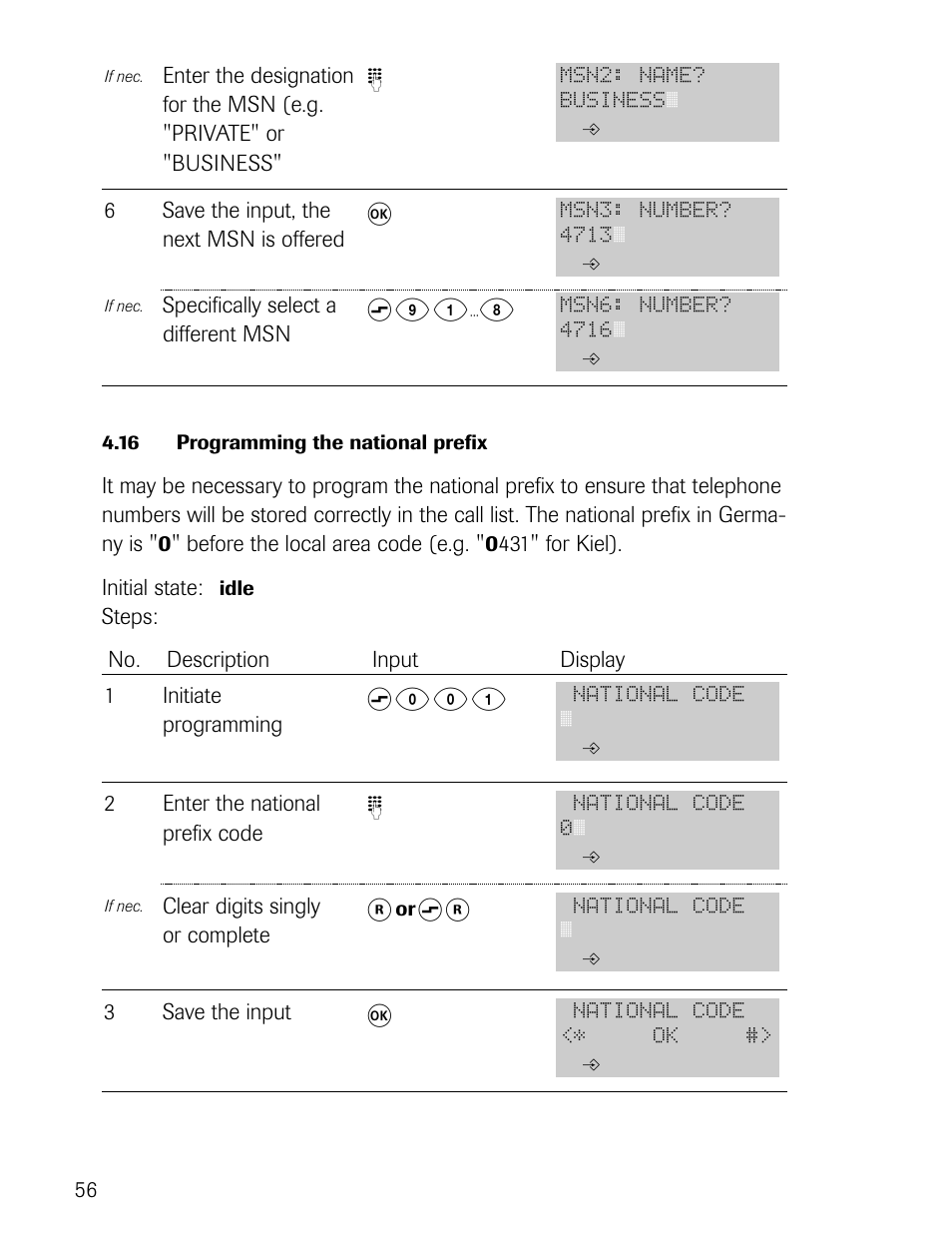 S 0 0 1, S 9 1…8 | Philips D721 User Manual | Page 57 / 87