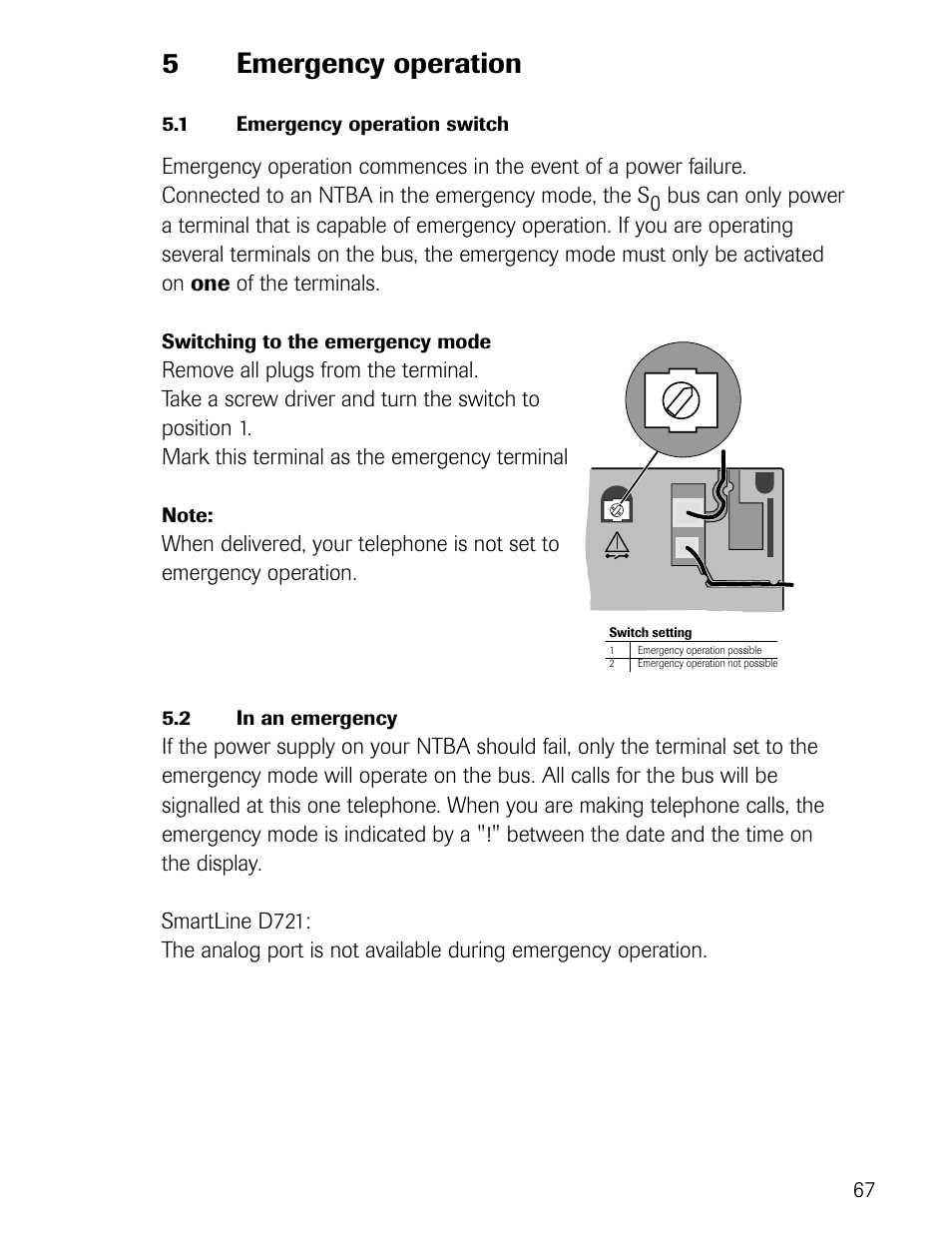 5emergency operation | Philips D721 User Manual | Page 68 / 87