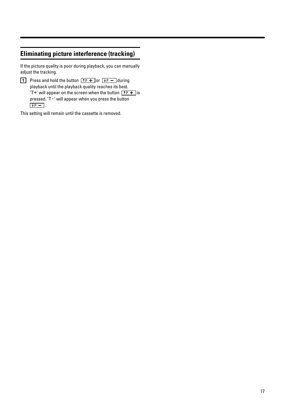 Eliminating picture interference (tracking) | Philips 21PV548/07 User Manual | Page 19 / 31