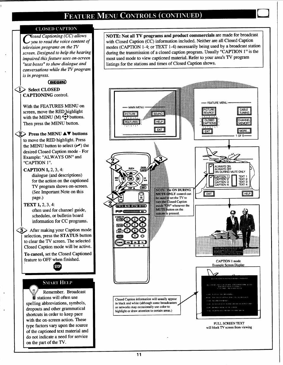 Feature menu controls (continued), Eature, Ontrols | Continued | Philips Magnavox 7P5441C199 User Manual | Page 11 / 56