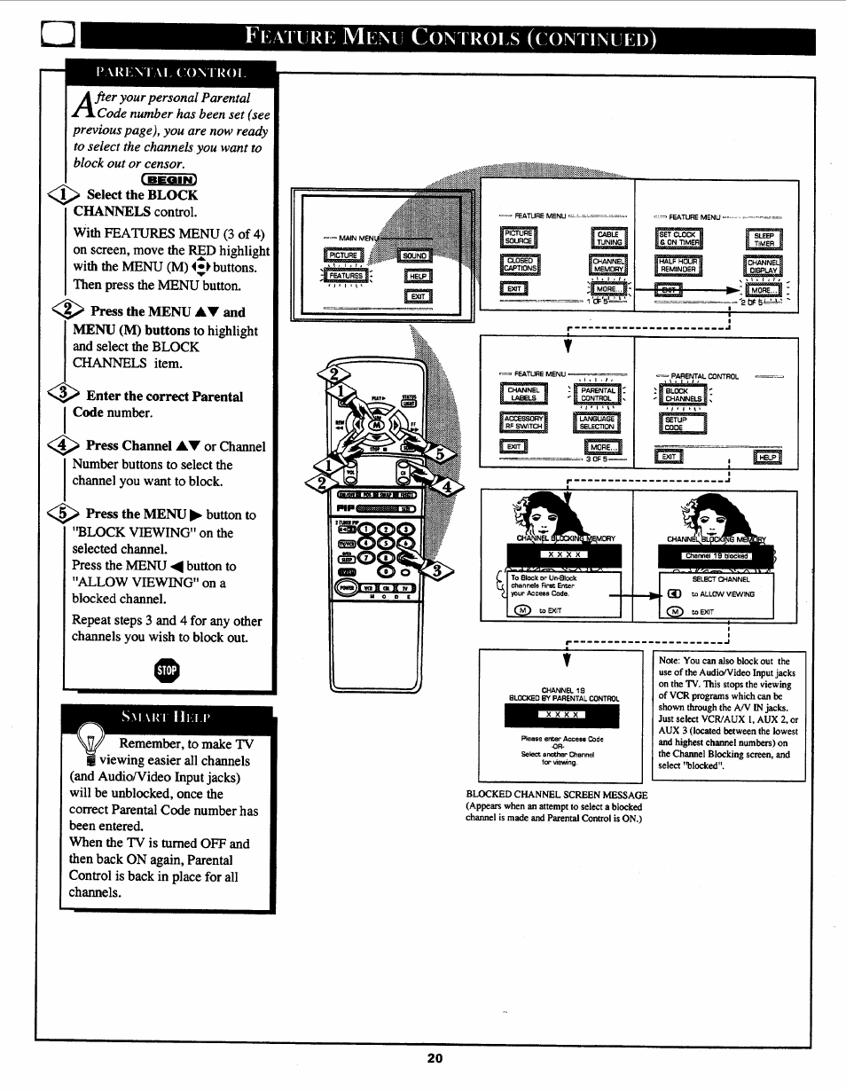 Fii vmui: mem! controi.s (continuei)) | Philips Magnavox 7P5441C199 User Manual | Page 20 / 56