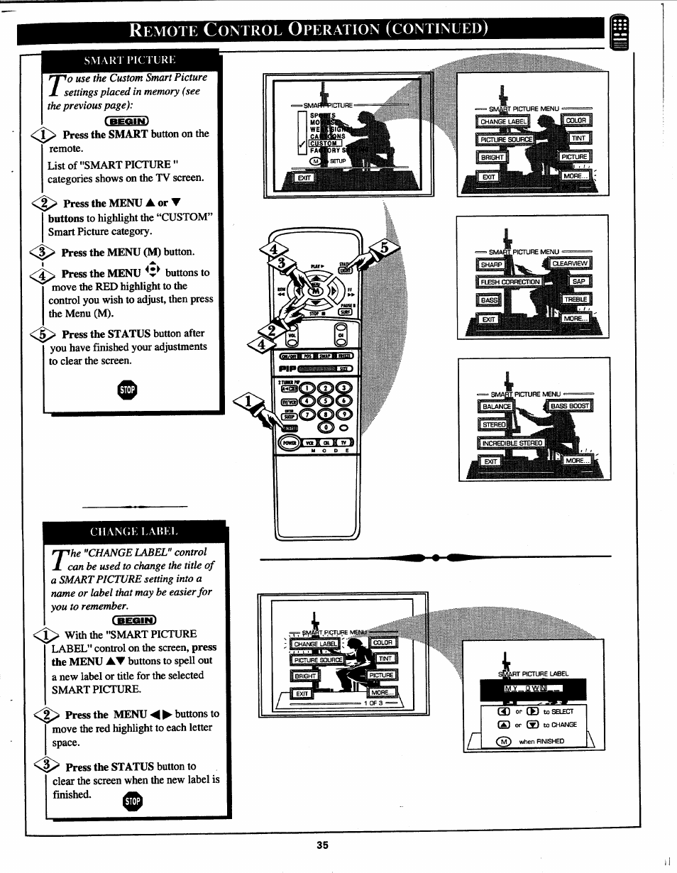 Remote control operation (continued), I^wj^laseli-jia i | Philips Magnavox 7P5441C199 User Manual | Page 35 / 56