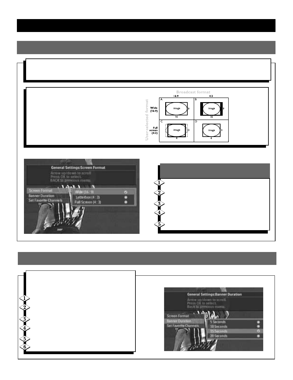 Screen format, Banner duration | Philips DSX 5150 User Manual | Page 31 / 43