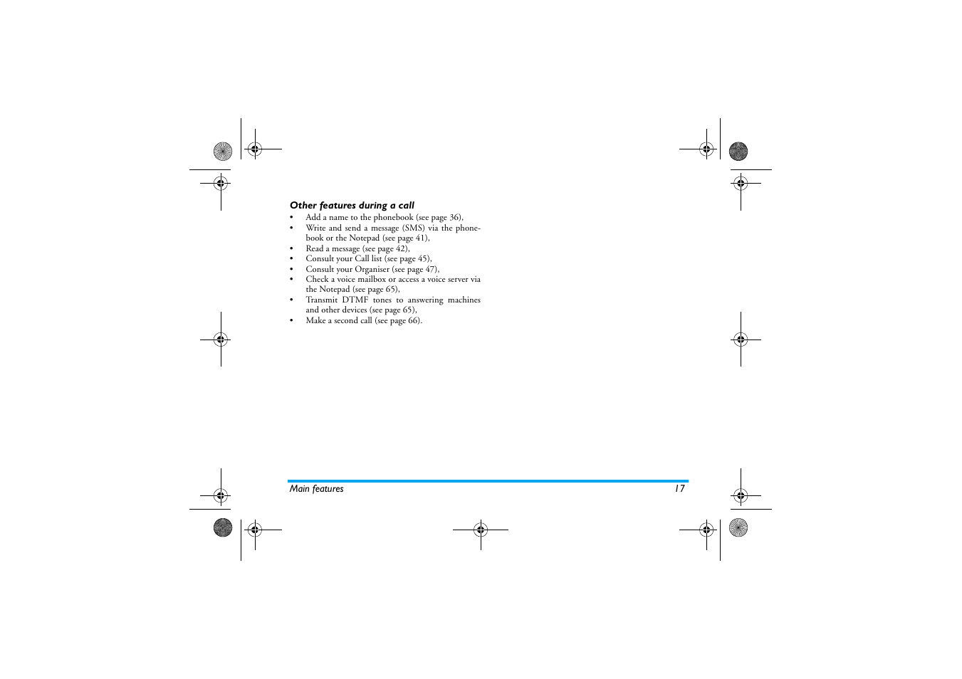 Other features during a call | Philips 330 User Manual | Page 19 / 79