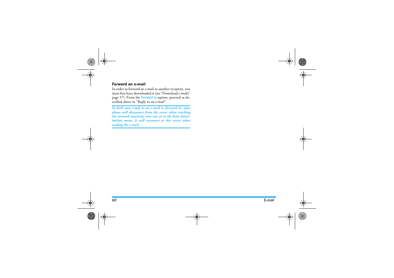 Forward an e-mail | Philips 330 User Manual | Page 62 / 79