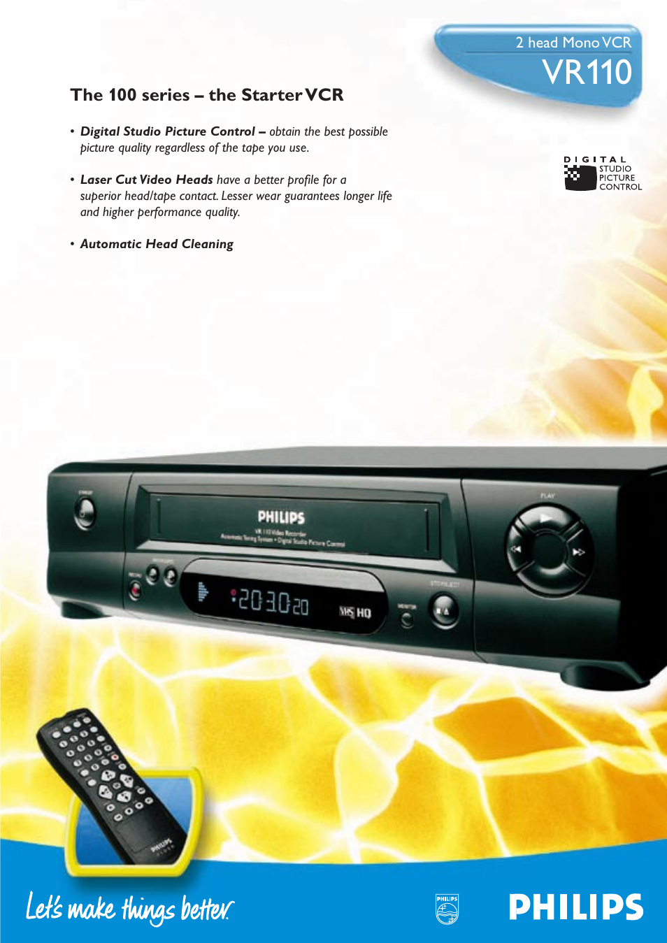 Philips V R 110 User Manual | 2 pages