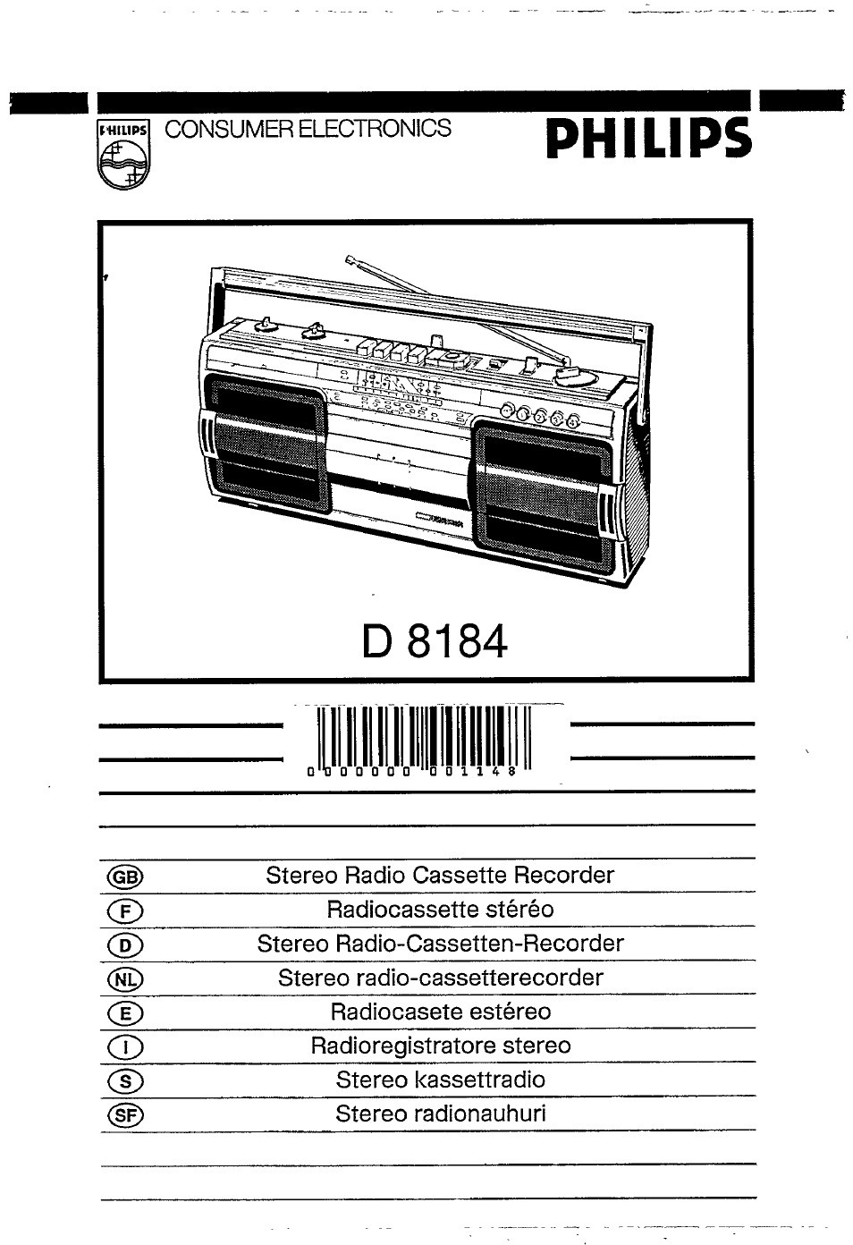 Philips D 8184 User Manual | 8 pages