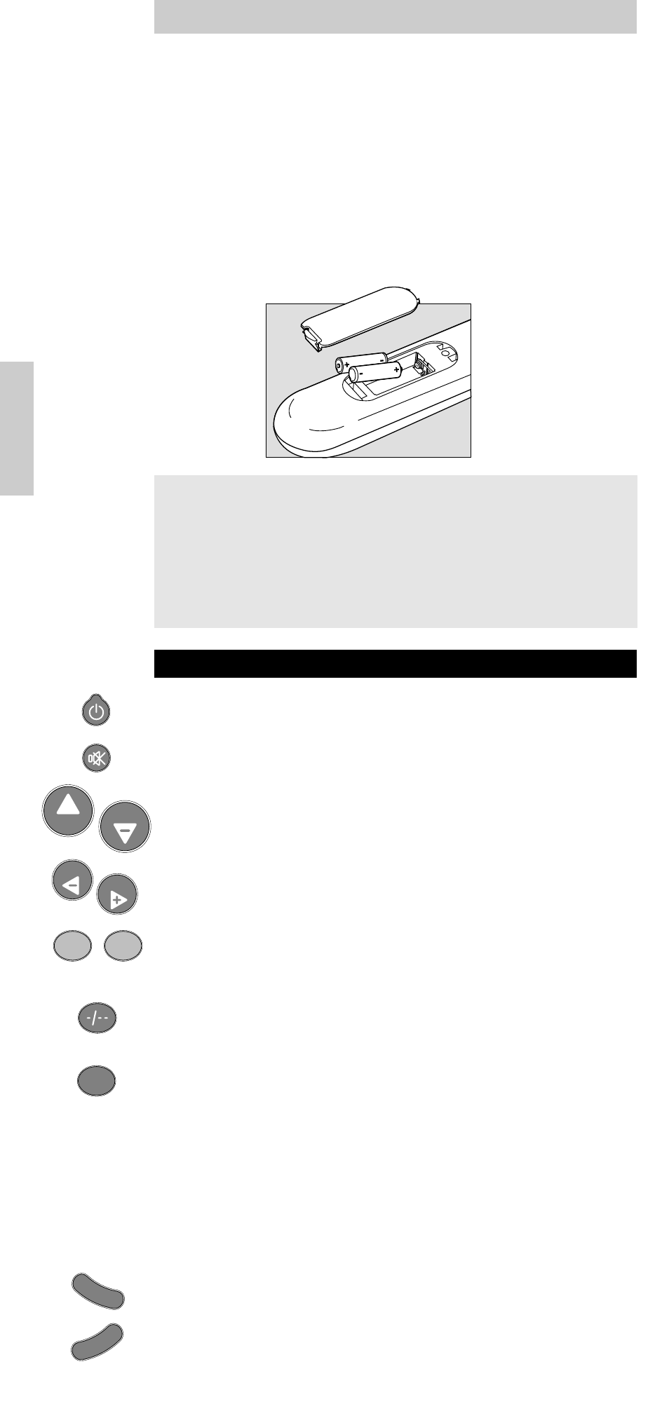 Einlegen der batterien, Tasten & funktionen, Bedienungsanleitung | Philips SBC RU 510 User Manual | Page 14 / 108