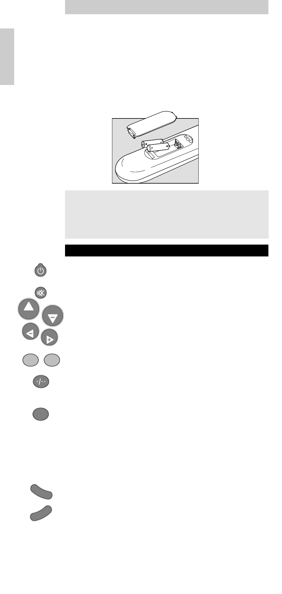 Installing the batteries, Keys & functions, Instructions for use | Philips SBC RU 510 User Manual | Page 58 / 108