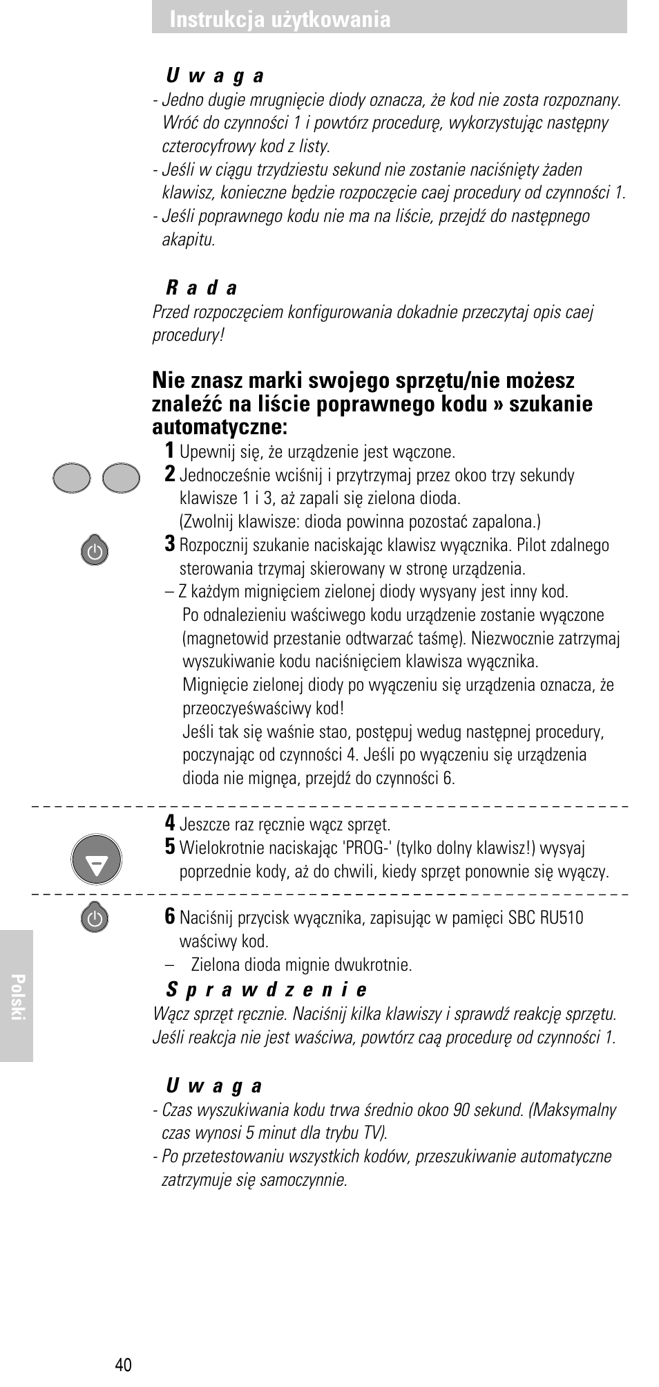 Instrukcja u¿ytkowania | Philips SBC RU 510 User Manual | Page 96 / 108