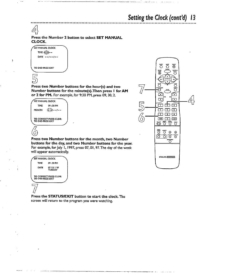 Confd), Setting, Clock | Philips CCX134AT User Manual | Page 13 / 60