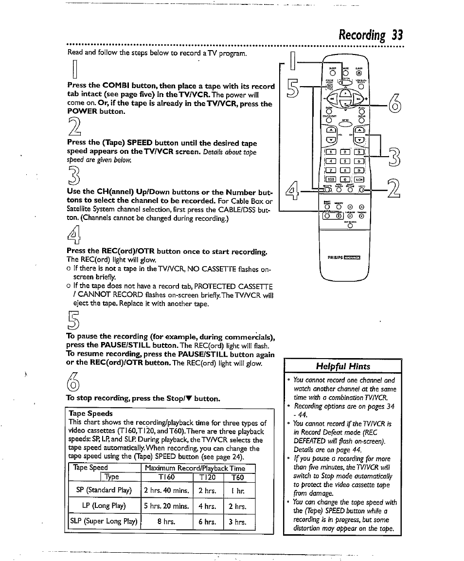 Recording 33 | Philips CCX134AT User Manual | Page 33 / 60