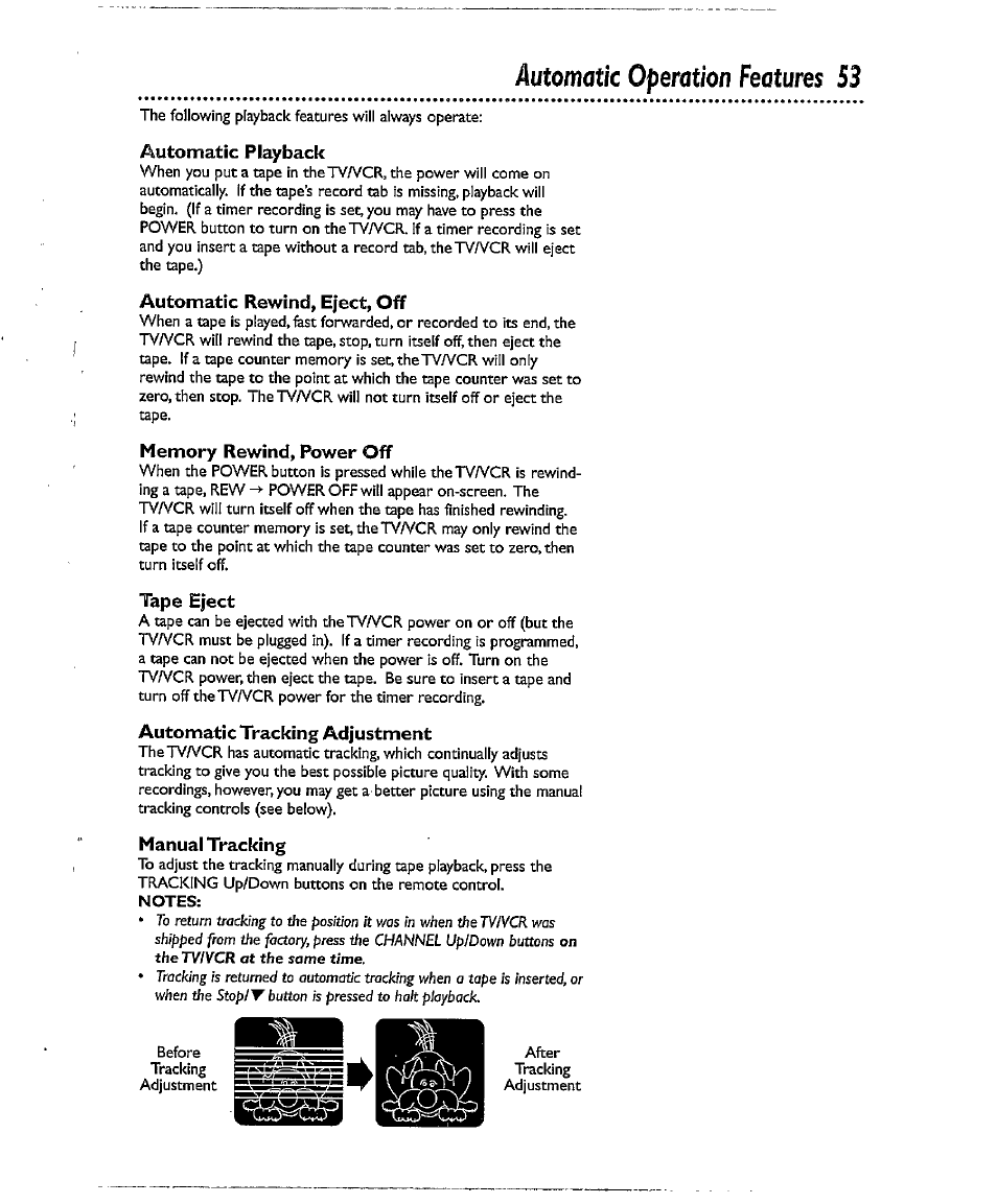 Automatic operation features s3, Automatic operation features, Automatic | Operation features s3 | Philips CCX134AT User Manual | Page 53 / 60