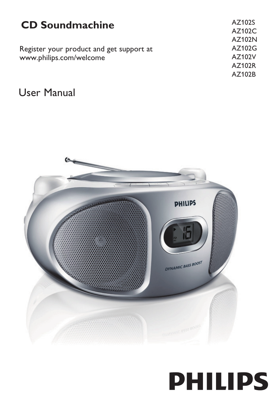 Philips SOUNDMACHINE AZ102B User Manual | 12 pages