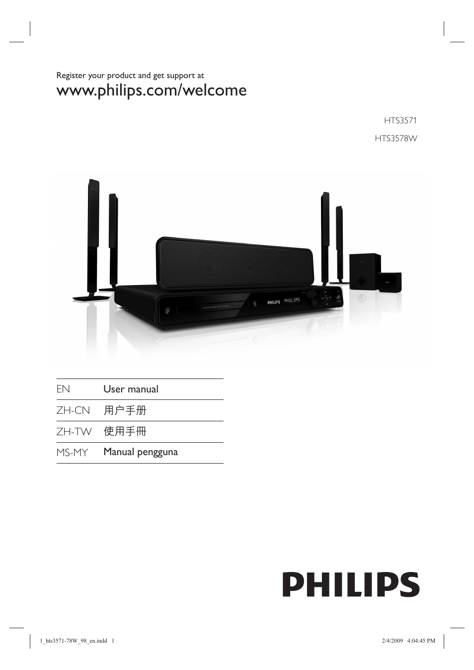 Philips HTS3578W User Manual | 53 pages