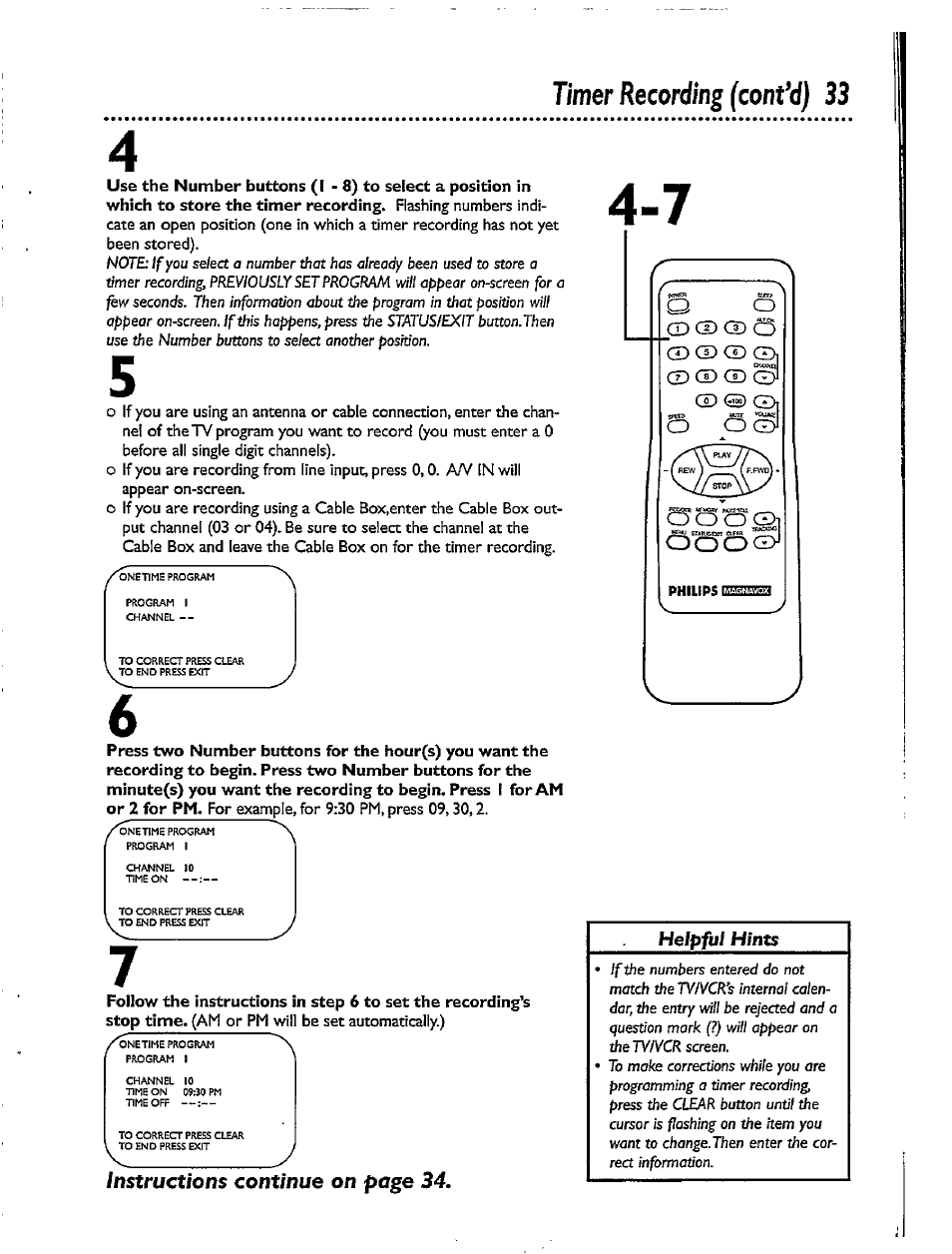 Timer recording (confd) 33 4 | Philips CCX092AT User Manual | Page 33 / 52