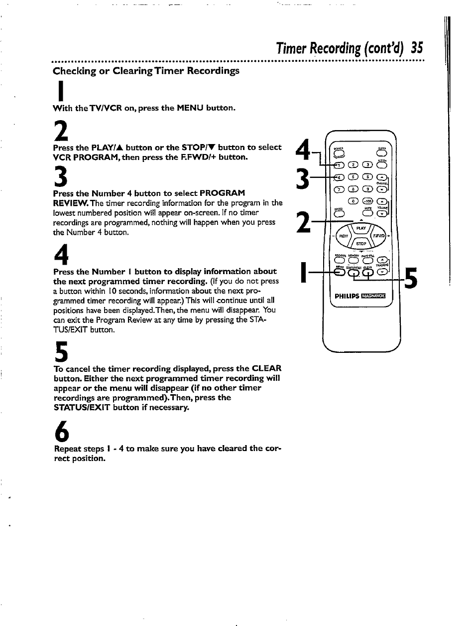 Timer recording (confd) 35 | Philips CCX092AT User Manual | Page 35 / 52