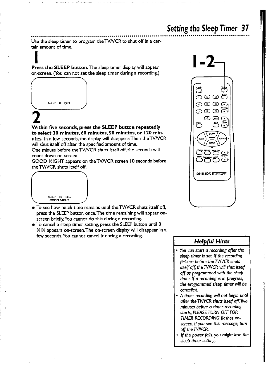 Setting the sleep timer 37 | Philips CCX092AT User Manual | Page 37 / 52