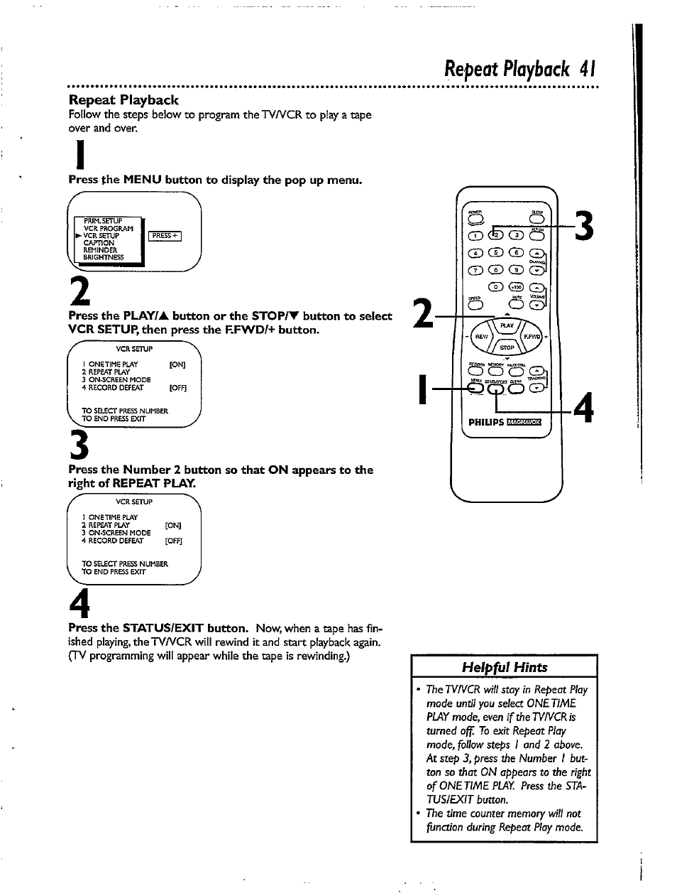 Repeat playback 41 | Philips CCX092AT User Manual | Page 41 / 52