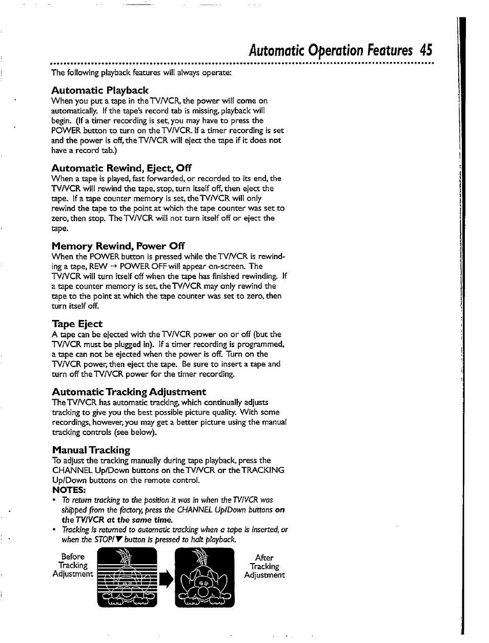 Automatic operation features 45 | Philips CCX092AT User Manual | Page 45 / 52