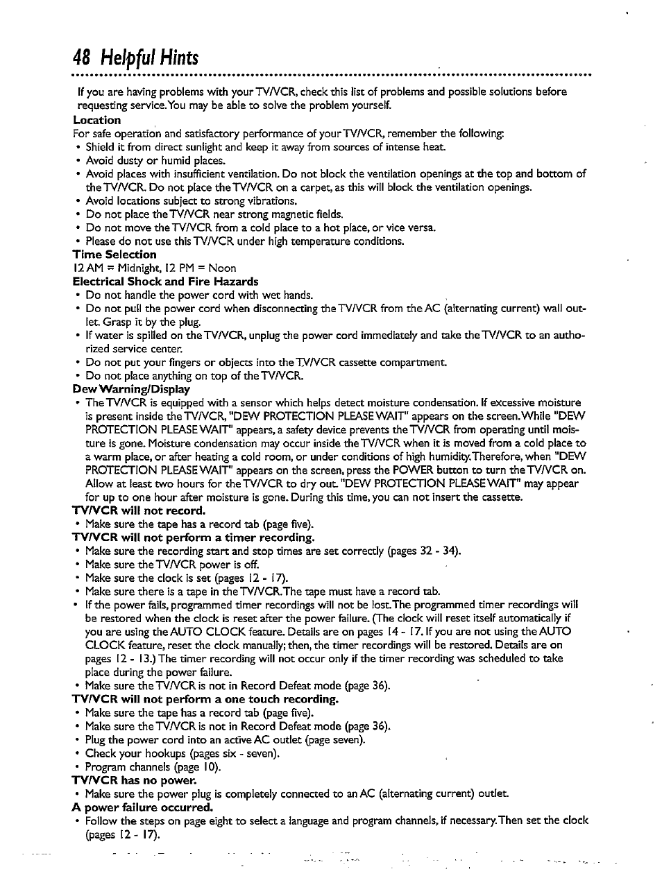 48 helpful hints | Philips CCX092AT User Manual | Page 48 / 52