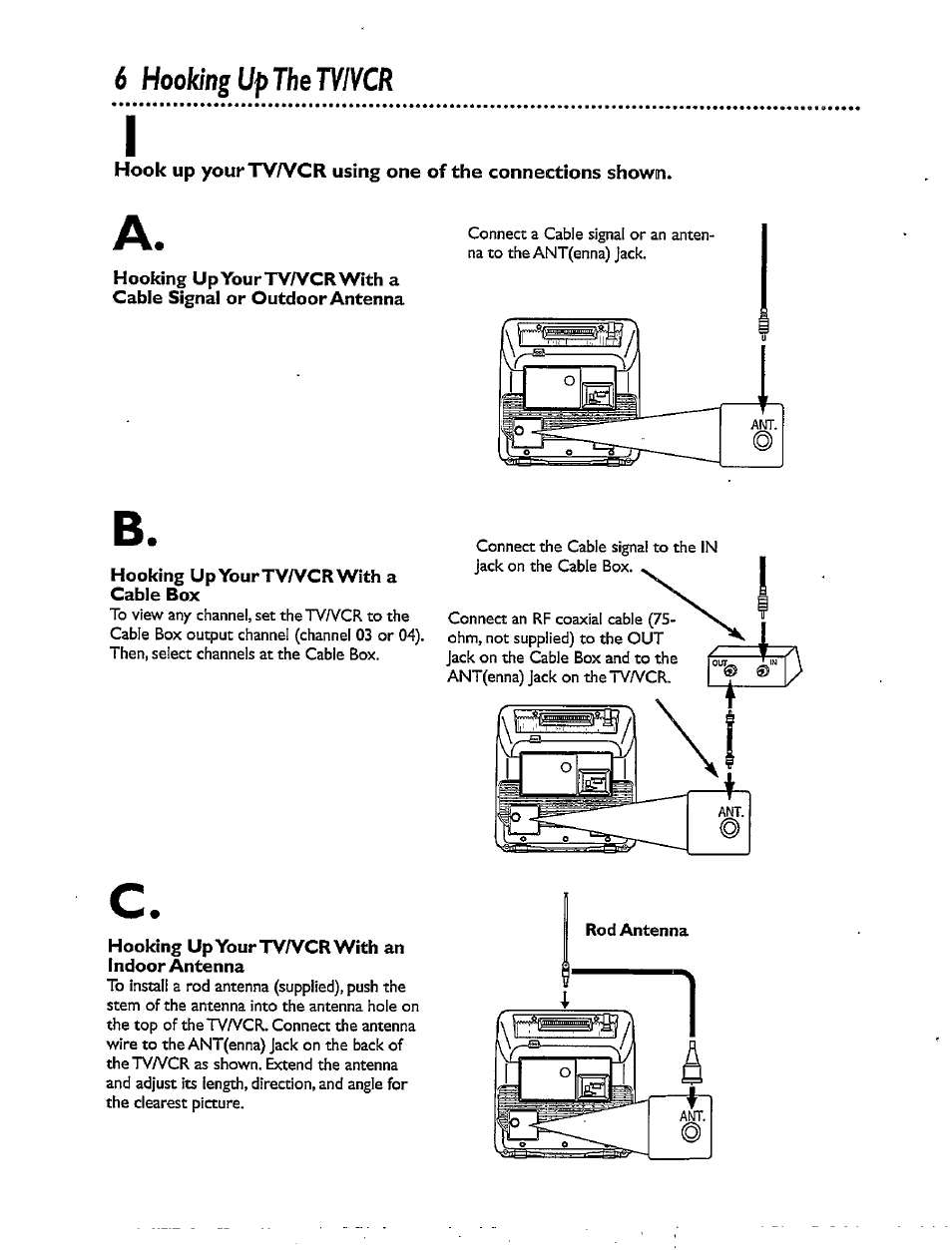 I hookingupthetyivcr | Philips CCX092AT User Manual | Page 6 / 52