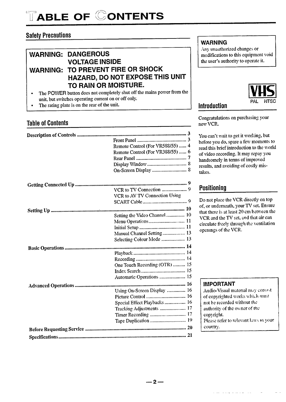 Philips VR 588 User Manual | Page 2 / 22
