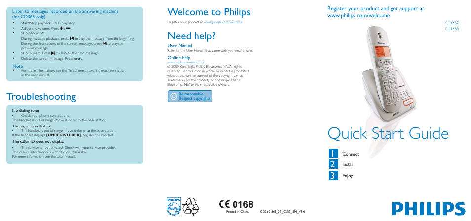 Philips CD3653Q/37 User Manual | 2 pages