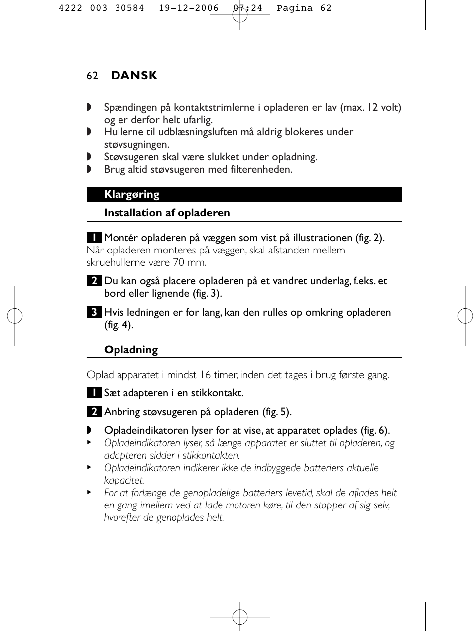 Philips FC6051 User Manual | Page 62 / 80
