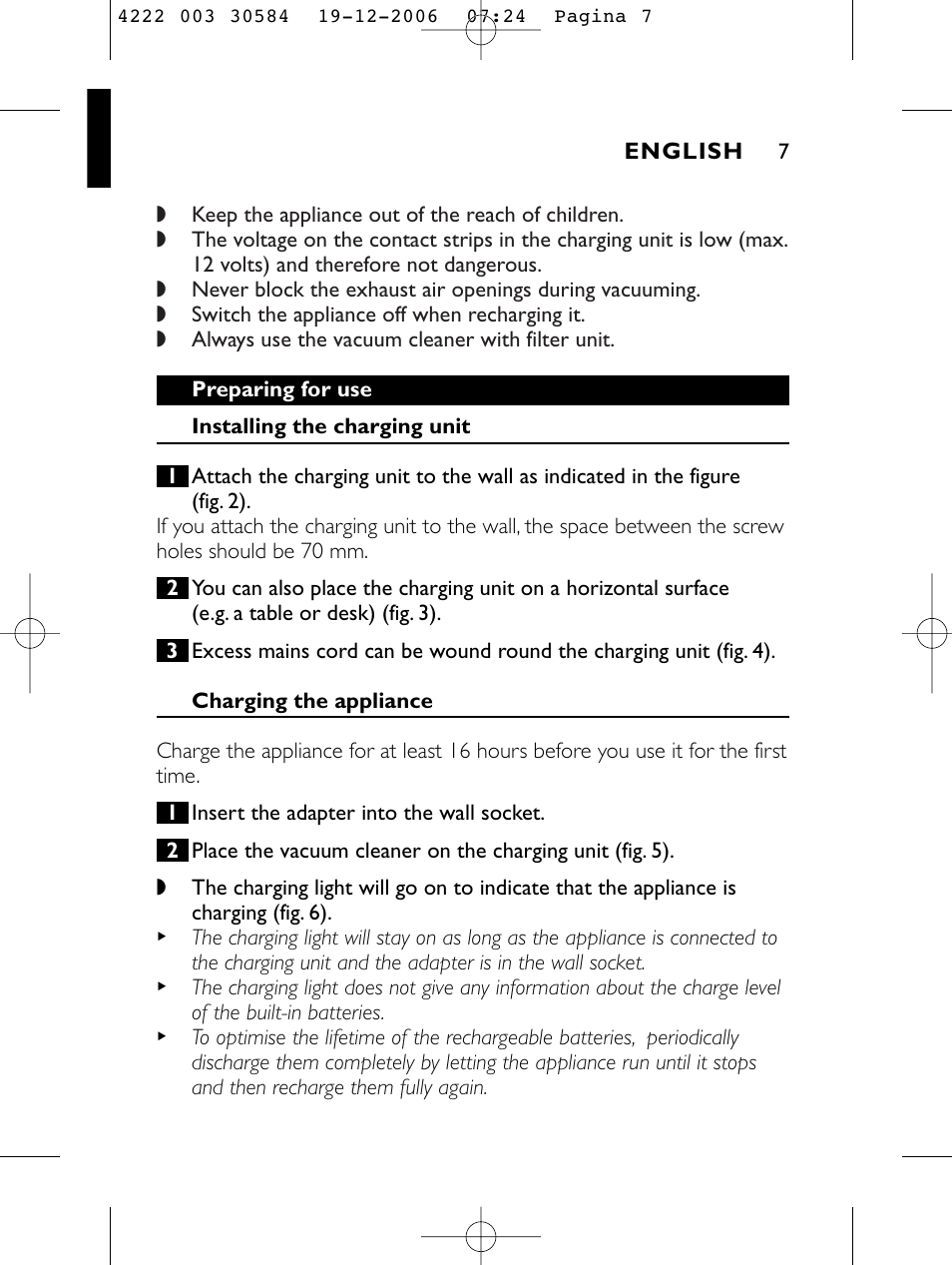 Philips FC6051 User Manual | Page 7 / 80