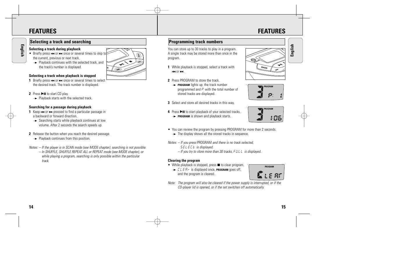 Features | Philips AX2011 User Manual | Page 9 / 17