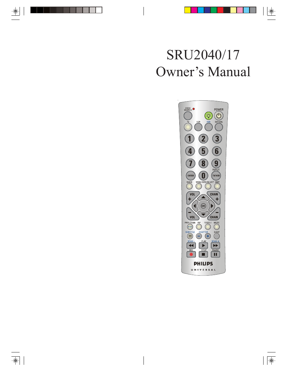Philips sru 2040/17 User Manual | 8 pages