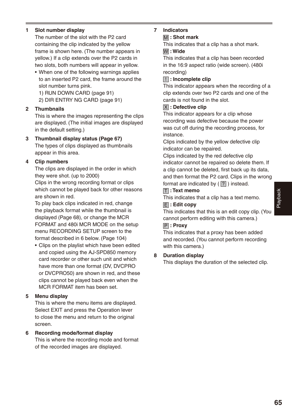 Philips P2HD AG-HPX170P User Manual | Page 65 / 128