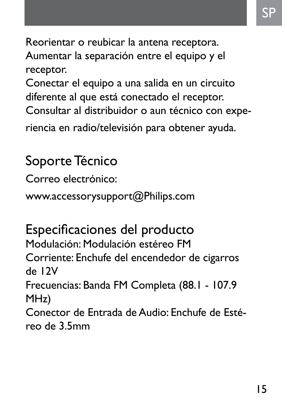 Philips SJM2302 User Manual | Page 15 / 24