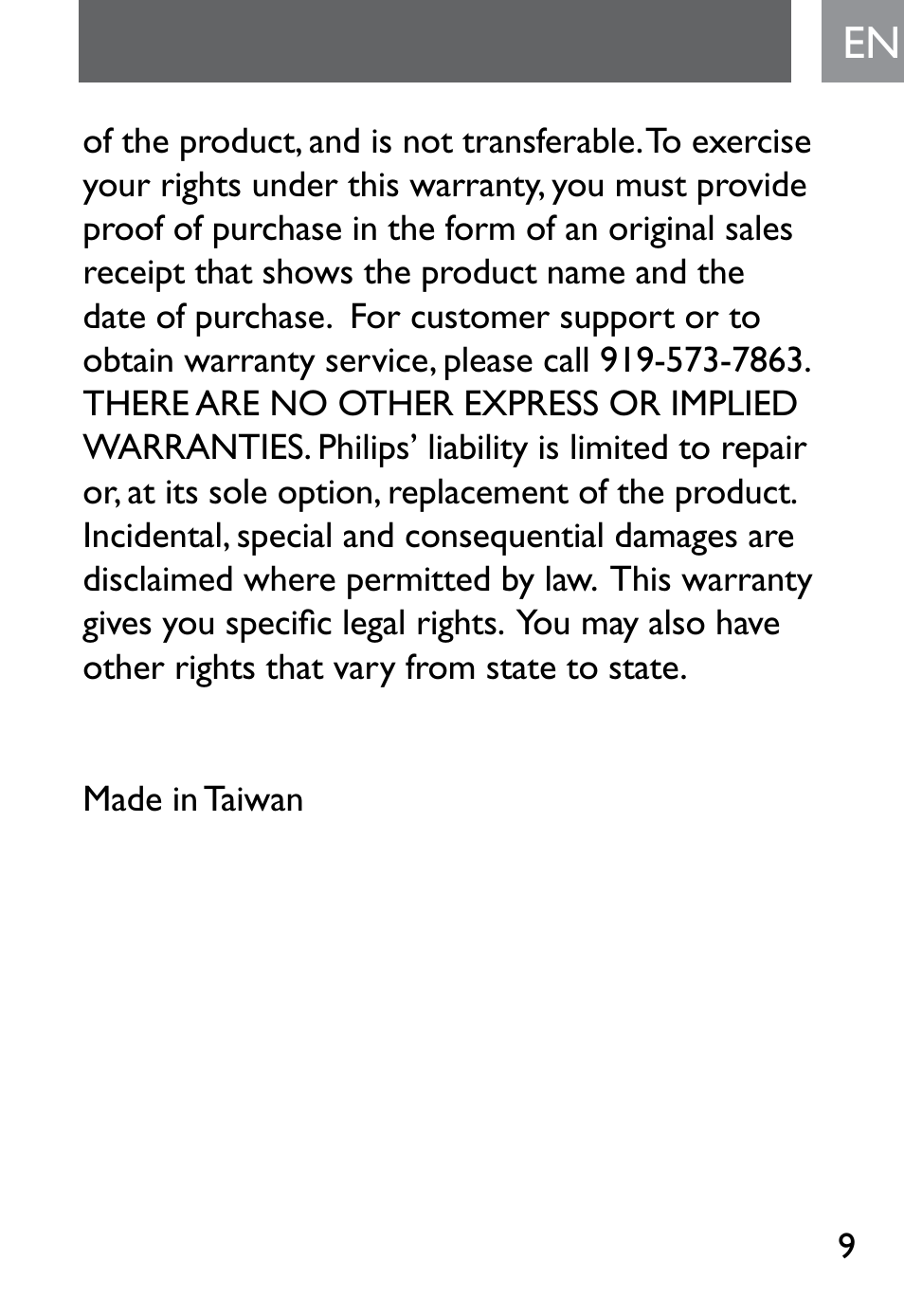 Philips SJM2302 User Manual | Page 9 / 24