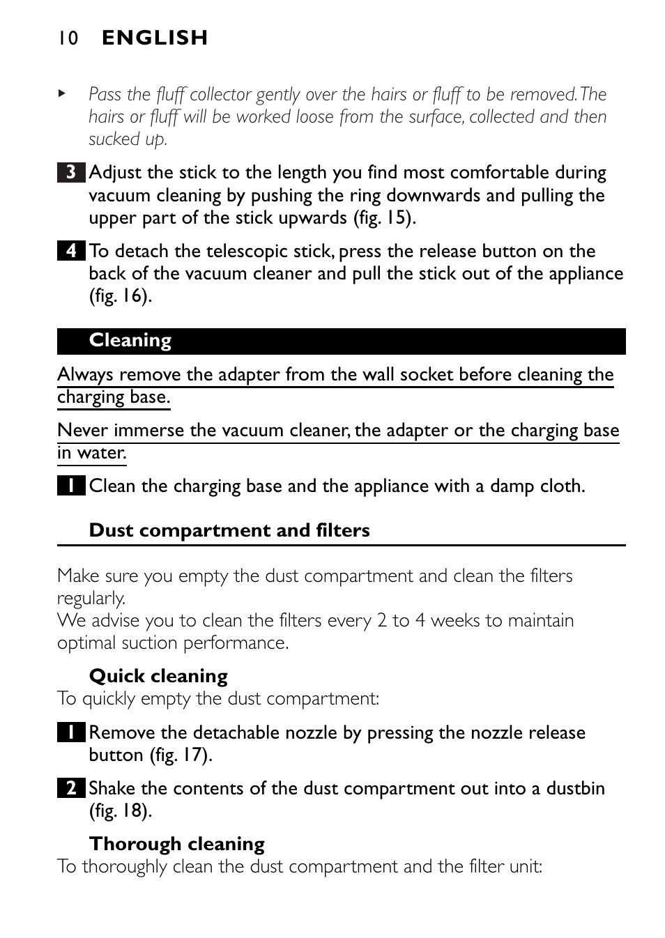 Philips FC6090 User Manual | Page 10 / 116