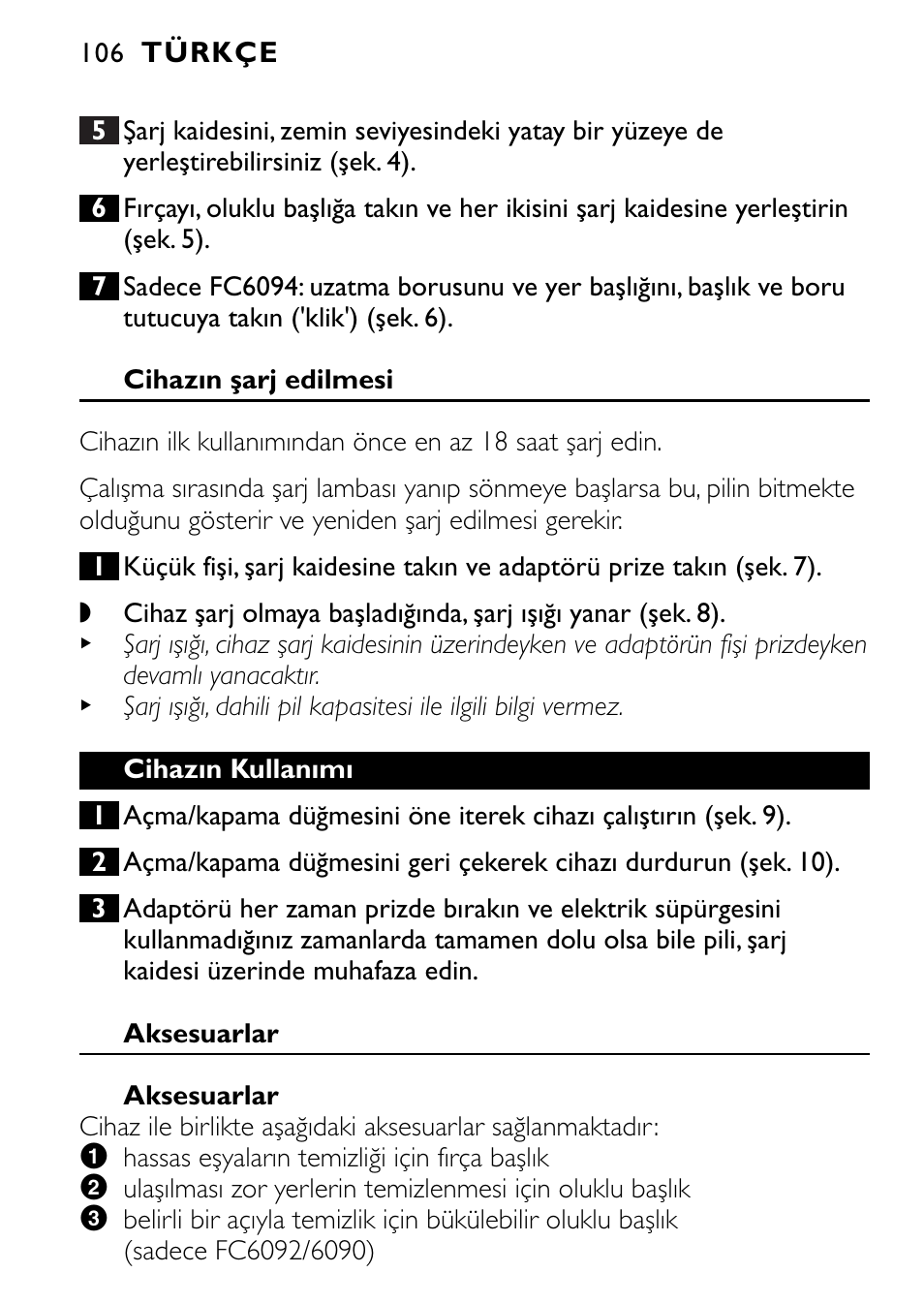 Philips FC6090 User Manual | Page 106 / 116