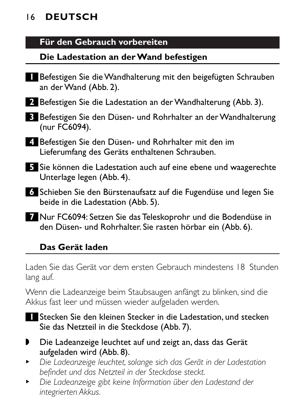 Philips FC6090 User Manual | Page 16 / 116