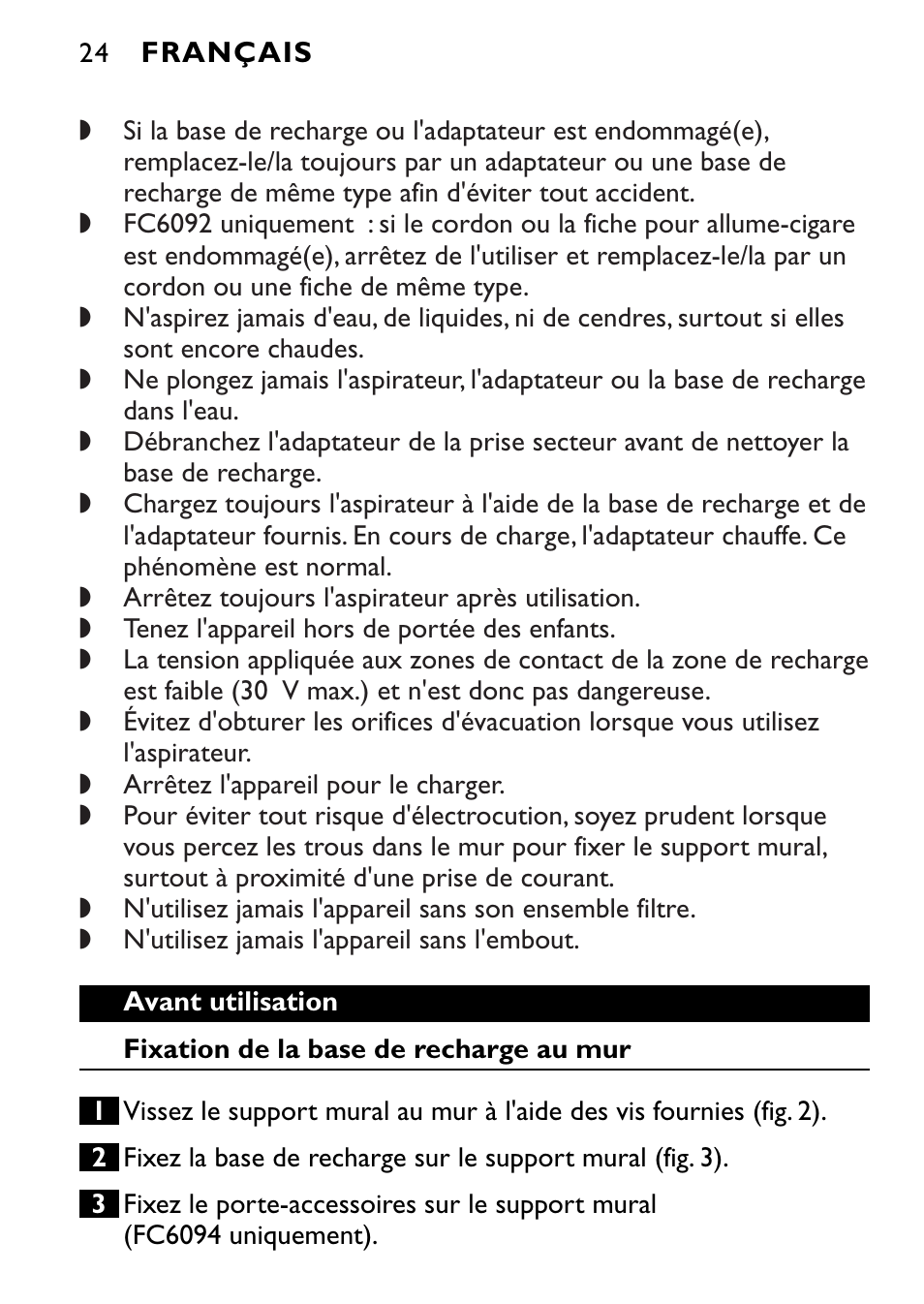 Philips FC6090 User Manual | Page 24 / 116