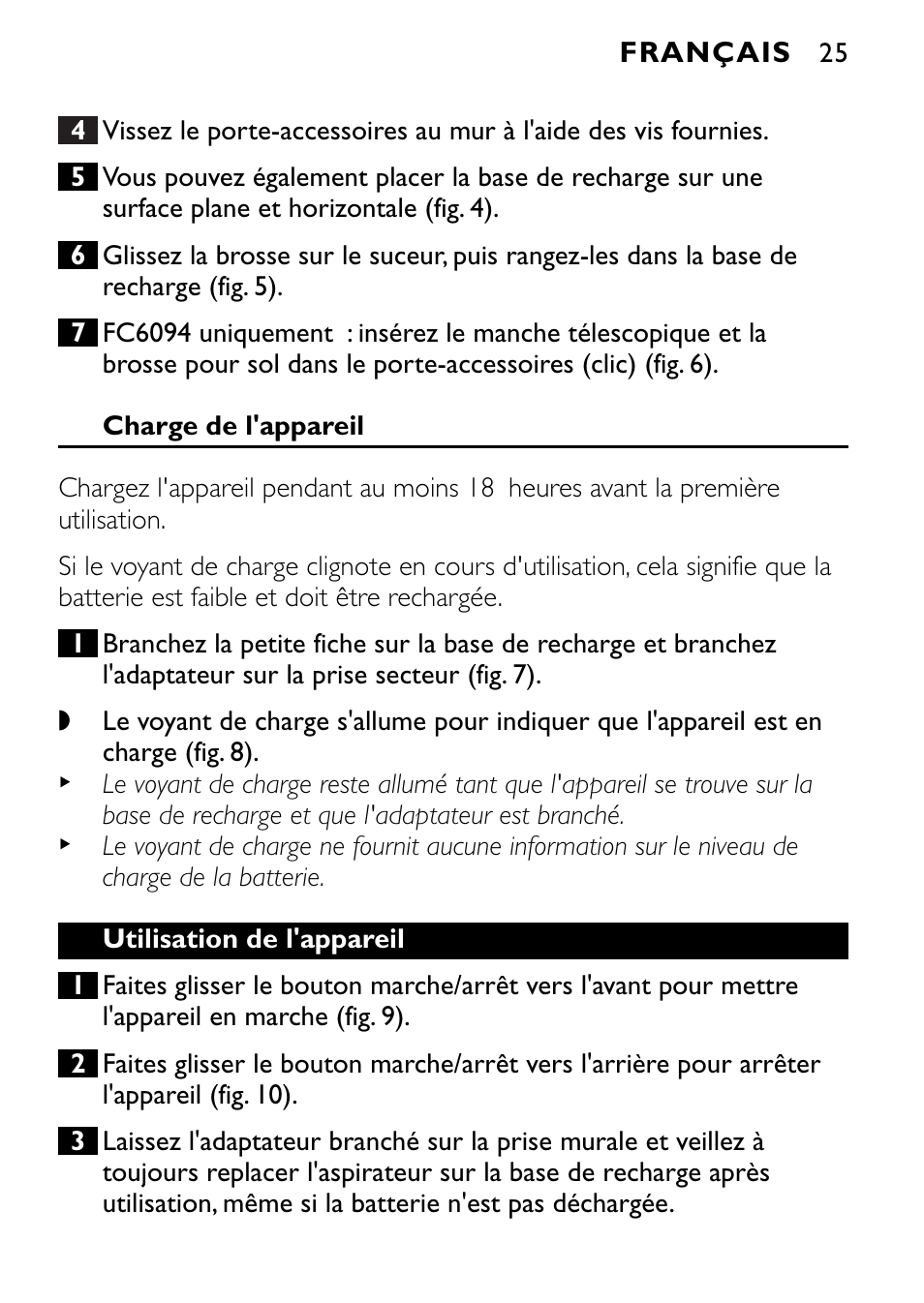 Philips FC6090 User Manual | Page 25 / 116