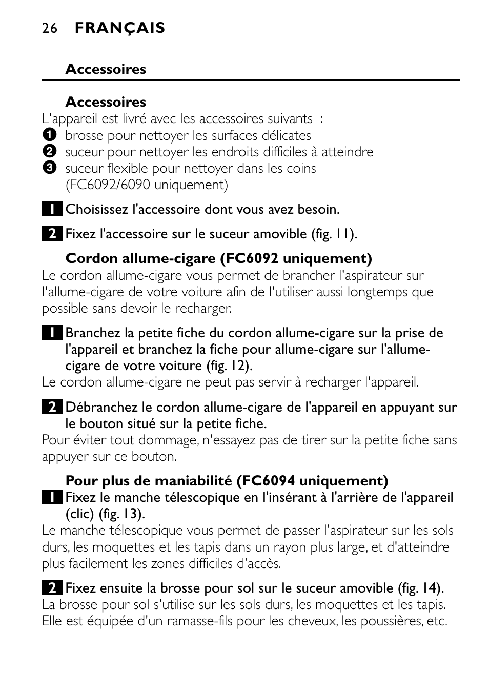 Philips FC6090 User Manual | Page 26 / 116