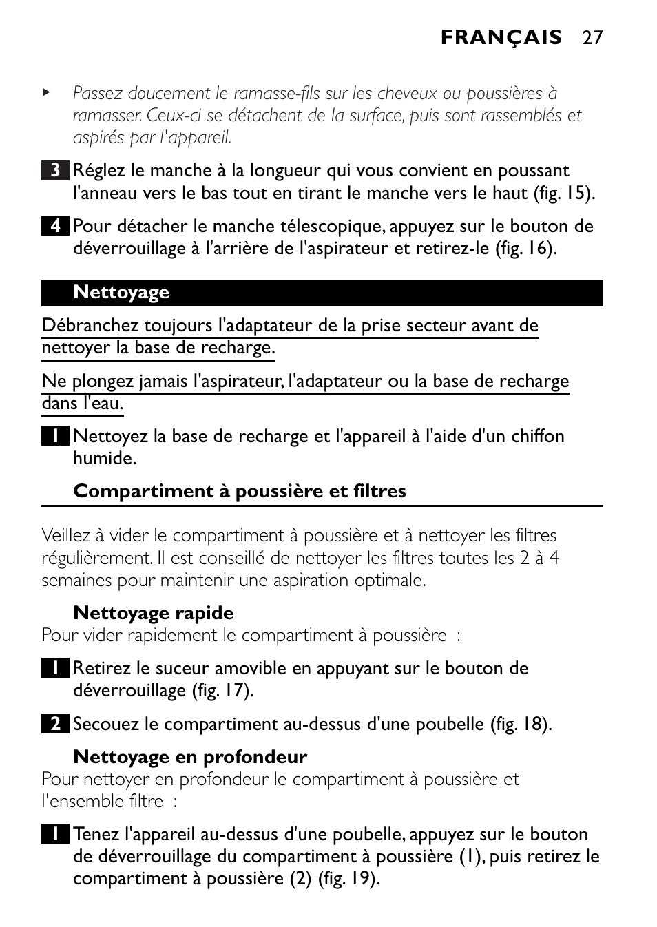 Philips FC6090 User Manual | Page 27 / 116