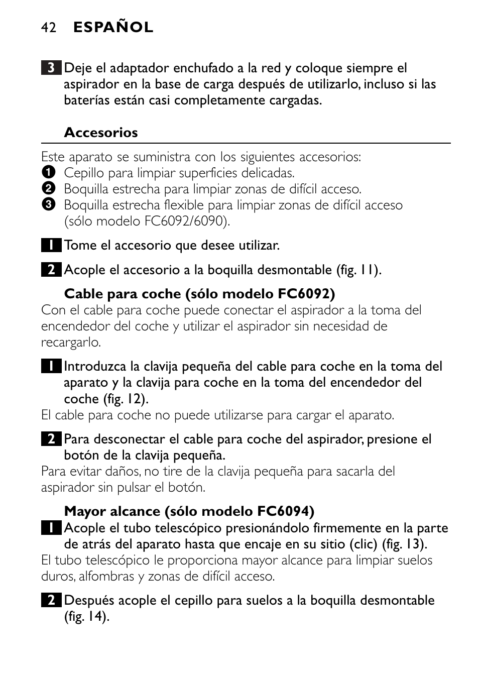 Philips FC6090 User Manual | Page 42 / 116