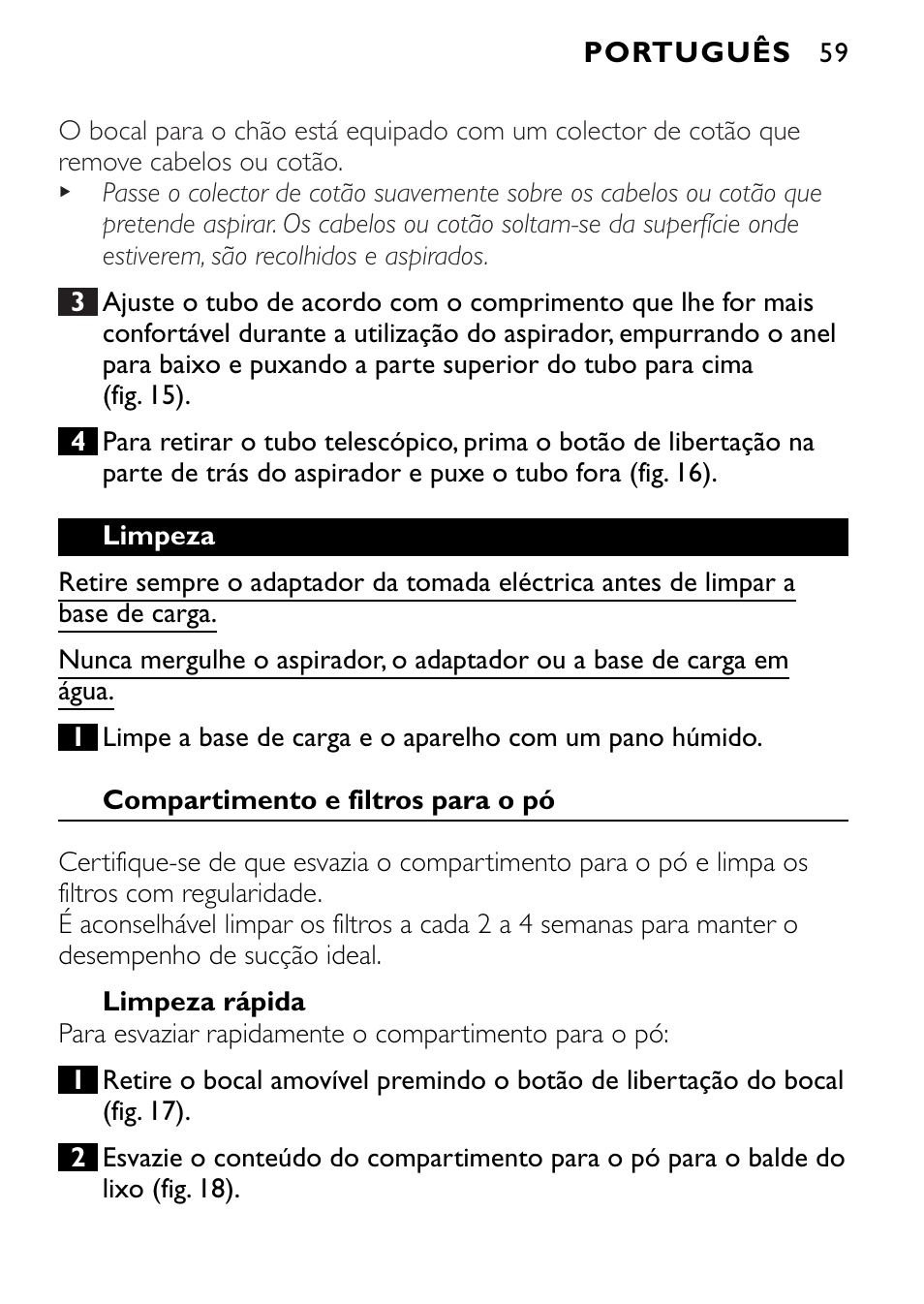 Philips FC6090 User Manual | Page 59 / 116