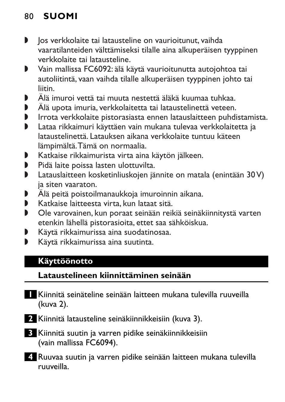 Philips FC6090 User Manual | Page 80 / 116