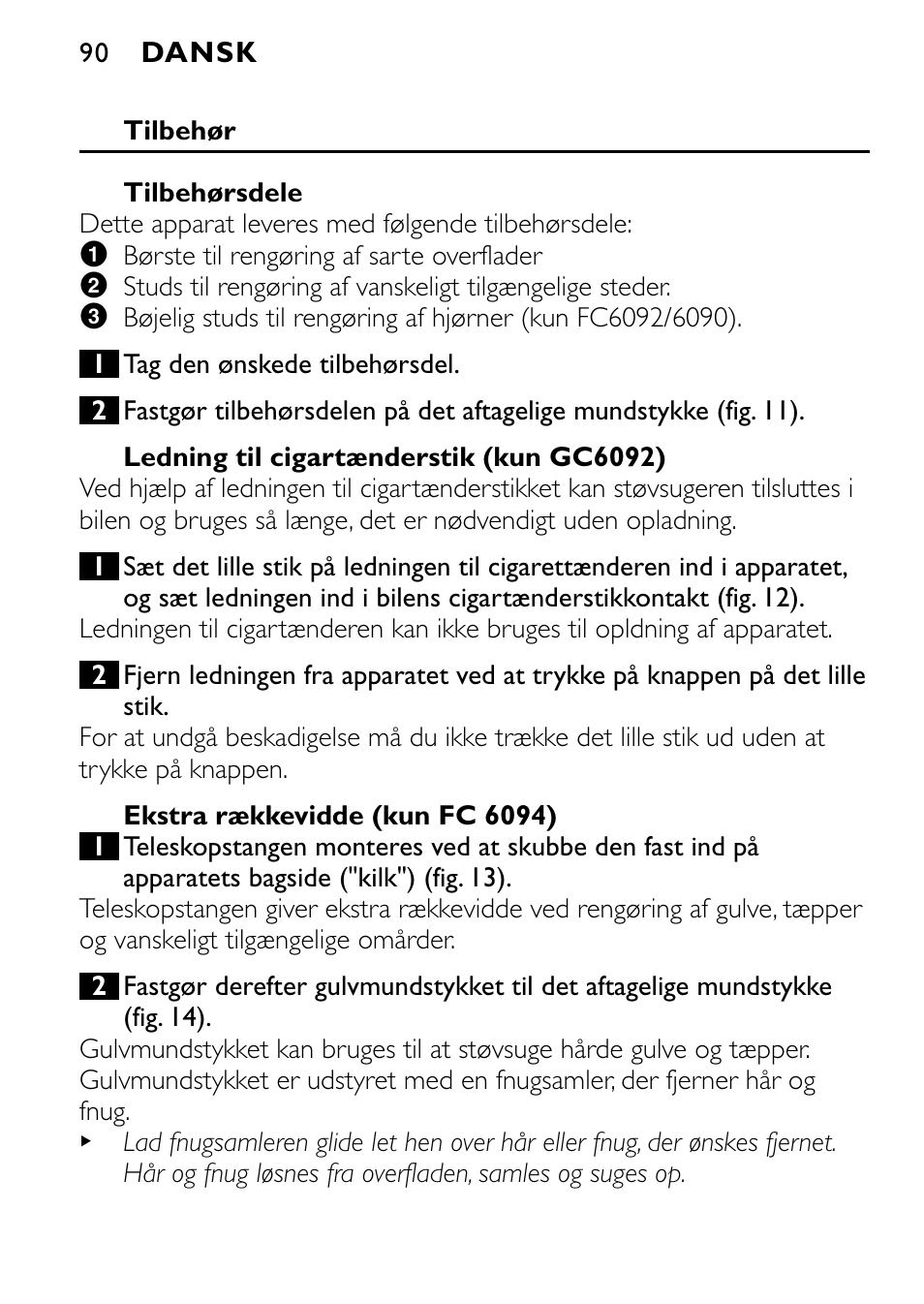 Philips FC6090 User Manual | Page 90 / 116