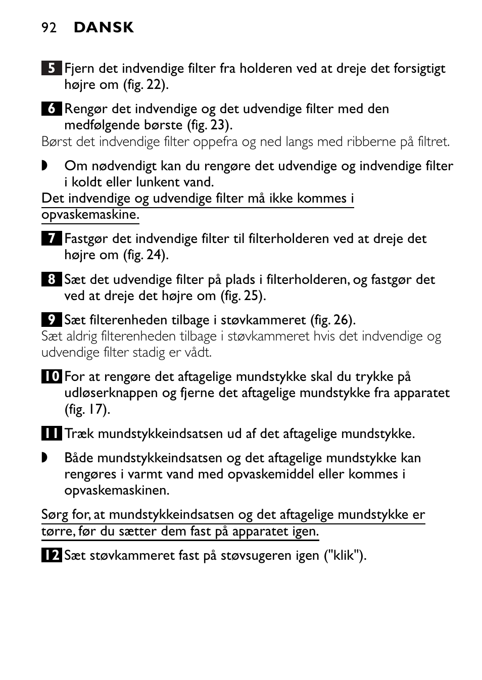 Philips FC6090 User Manual | Page 92 / 116