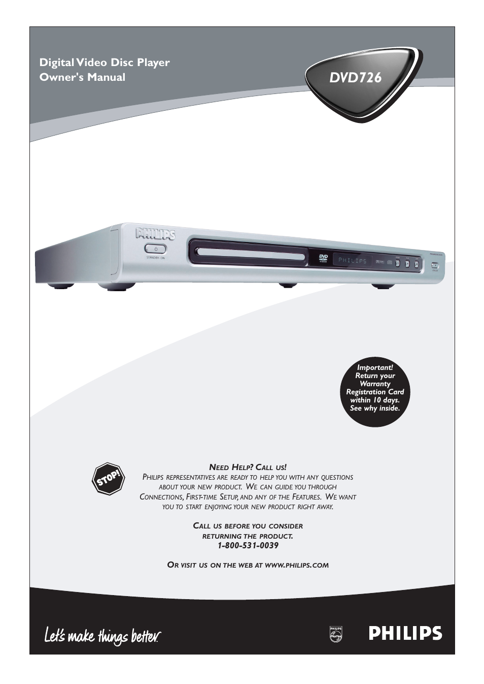 Philips DVD726v2 User Manual | 52 pages