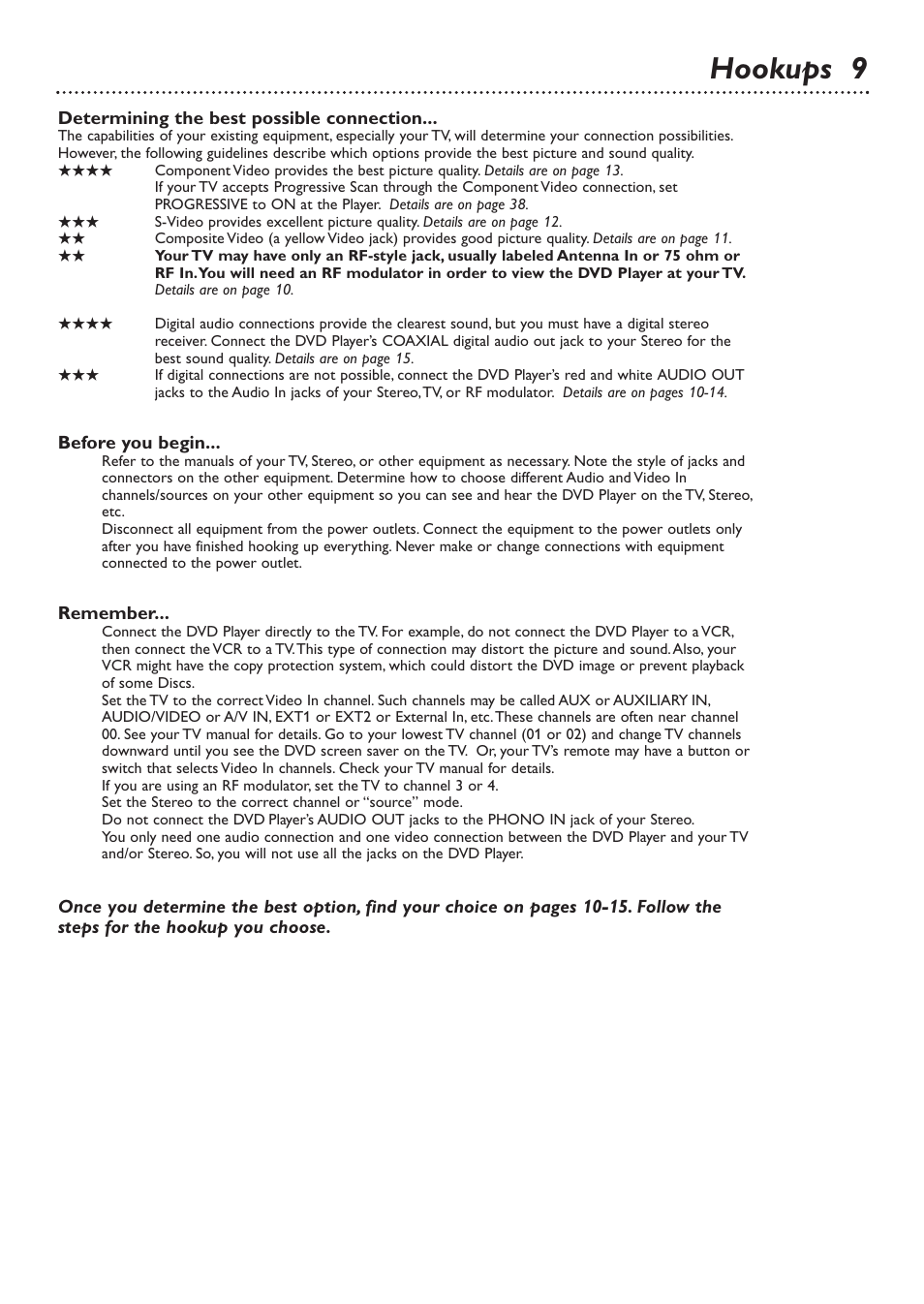 Hookups 9 | Philips DVD726v2 User Manual | Page 9 / 52